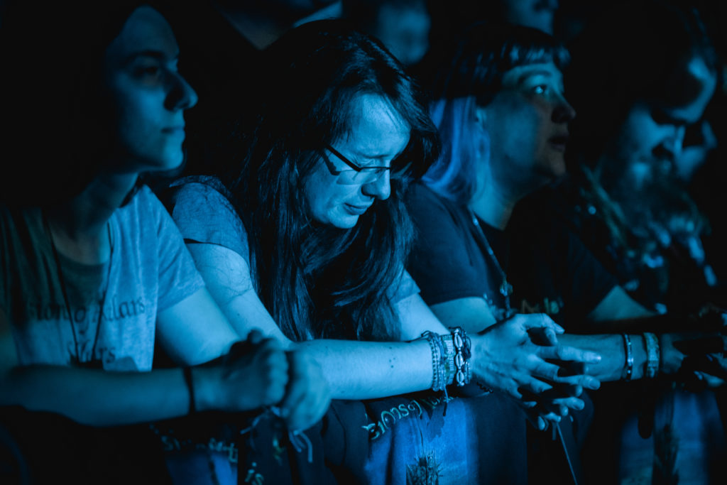A fan feeling emotion, one important aspect of a good live performance